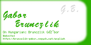 gabor brunczlik business card